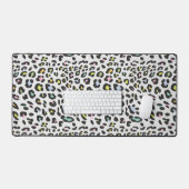 Pastel Leopard Spot Patroon Bureaumat (Keyboard & Muis)