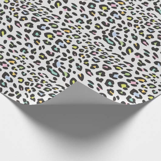 Pastel Leopard Spot Patroon Cadeaupapier (Hoek)
