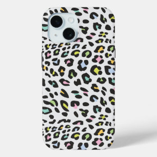 Pastel Leopard Spot Patroon iPhone 15 Case