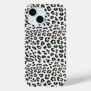 Pastel Leopard Spot Patroon iPhone 15 Case
