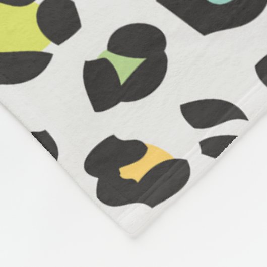 Pastel Leopard Spot Patroon Fleece Deken (Hoek)