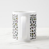 Pastel Leopard Spot Patroon Grote Koffiekop (Achterkant)