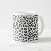 Pastel Leopard Spot Patroon Grote Koffiekop (Voorkant rechts)