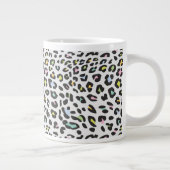 Pastel Leopard Spot Patroon Grote Koffiekop (Rechts)
