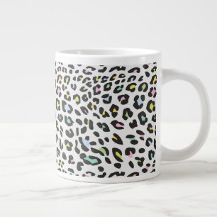 Pastel Leopard Spot Patroon Grote Koffiekop