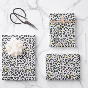 Pastel Leopard Spot Patroon Inpakpapier Vel
