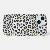 Pastel Leopard Spot Patroon iPhone 15 Case (Achterkant horizontaal)