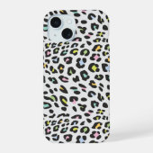 Pastel Leopard Spot Patroon iPhone 15 Case (Achterkant)