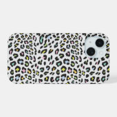 Pastel Leopard Spot Patroon iPhone 15 Case (Achterkant horizontaal)