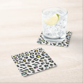 Pastel Leopard Spot Patroon Kartonnen Onderzetters (Insitu)