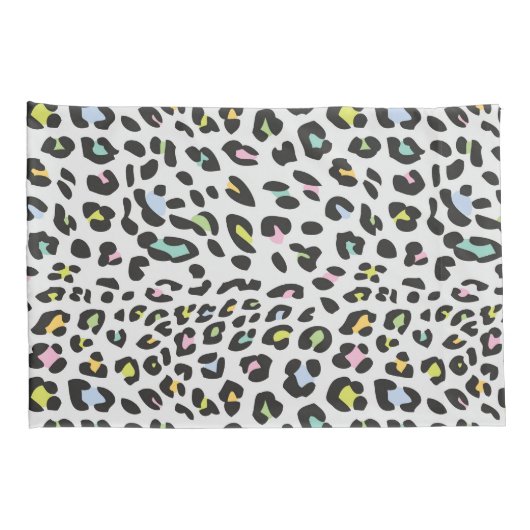 Pastel Leopard Spot Patroon Kussensloop (Achterkant-Rechts)