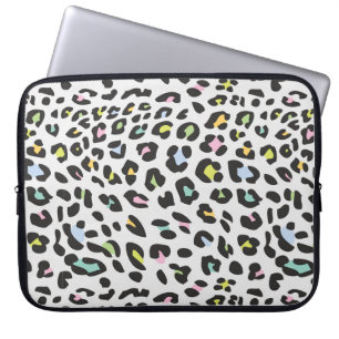 Pastel Leopard Spot Patroon Laptop Sleeve
