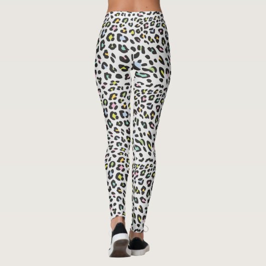 Pastel Leopard Spot Patroon Leggings (Achterkant)