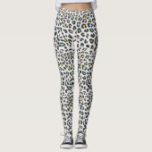 Pastel Leopard Spot Patroon Leggings (Voorkant)