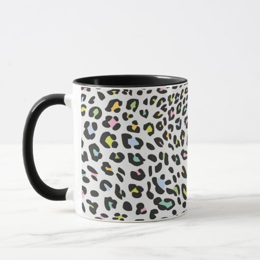 Pastel Leopard Spot Patroon Mok (Links)
