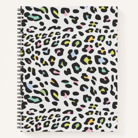 Pastel Leopard Spot Patroon Notitieboek (Voorkant)