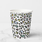 Pastel Leopard Spot Patroon Papieren Bekers (Achterkant)