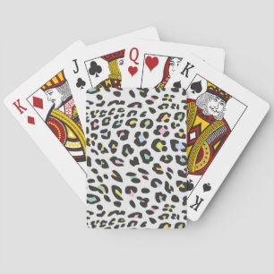 Pastel Leopard Spot Patroon Pokerkaarten