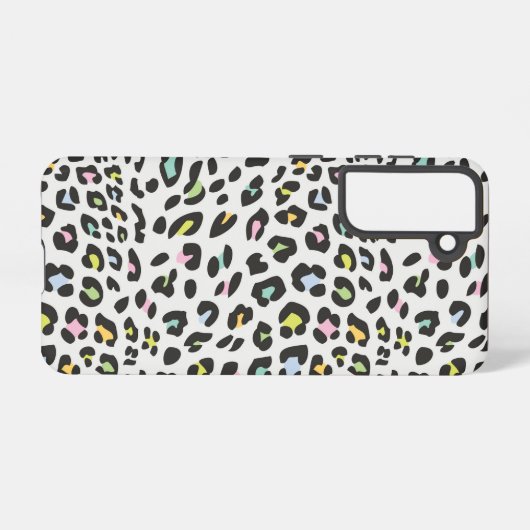 Pastel Leopard Spot Patroon Samsung Galaxy Hoesje (Achterkant horizontaal)