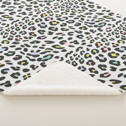 Pastel Leopard Spot Patroon Sherpa Deken (3/4)