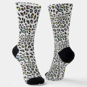 Pastel Leopard Spot Patroon Sokken (Gebogen)