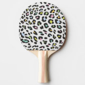 Pastel Leopard Spot Patroon Tafeltennisbatje (Voorkant)