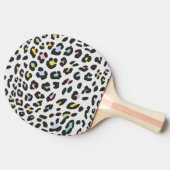Pastel Leopard Spot Patroon Tafeltennisbatje (Zijkant)