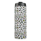 Pastel Leopard Spot Patroon Thermosbeker (Voorkant)