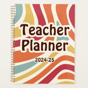 Pastel leraar patroon, 3 Ring School of Home Bind Planner