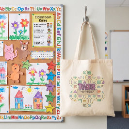 Pastel Lerarendag Waardering Wiskunde Patroon  Tote Bag