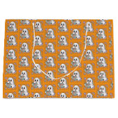 Pastel lezen boek Retro Ghosts Kawaii patroon Groot Cadeauzakje (Voorkant)