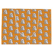 Pastel lezen boek Retro Ghosts Kawaii patroon Groot Cadeauzakje (Achterkant)