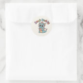 Pastel Lezend Draak Boek Buddy Sticker (Tas)