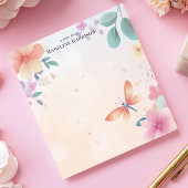 Pastel Libelle Bloementuin Gepersonaliseerde Naam Notitieblok