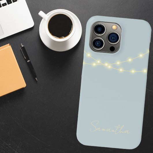 Pastel Licht Blauw Meisje Minimalistisch Chic Case-Mate iPhone Case
