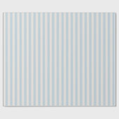 Pastel Licht Blauw Streep Gift Cadeaupapier (Vlak)