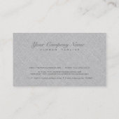 Pastel Licht Grijs Burlap Linnen Textuur Visitekaartje (Achterkant)
