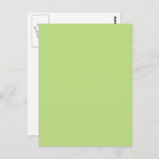 Pastel Licht Groen Aangepaste Kleurachtergrond Briefkaart (Voorkant / Achterkant)