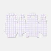 Pastel licht Paarse Lila Gingham Check Plaid Bedankdoosjes (Uitgevouwen)