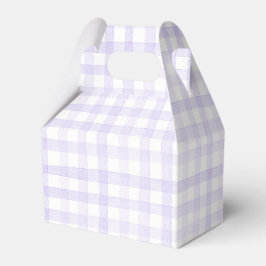 Pastel licht Paarse Lila Gingham Check Plaid Bedankdoosjes