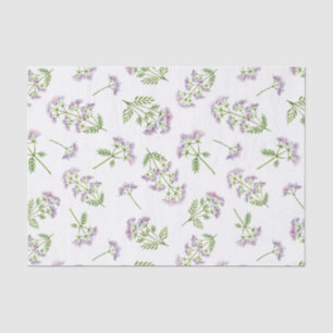 Pastel Licht Paarse Zomer Wildbloemen Tissuepapier