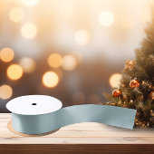 Pastel Licht Stoffig Blauw Satijnen Lint