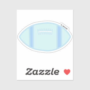 Pastel Lichtblauw Football Sticker