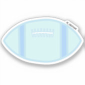 Pastel Lichtblauw Football Sticker (Voorkant)
