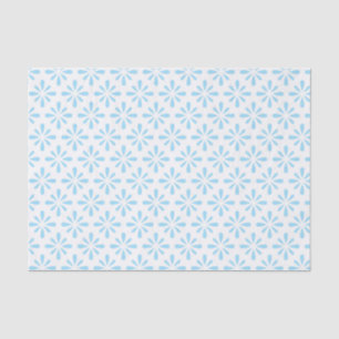Pastel Lichtblauwe Bloemige Elegante Trouw Tissuepapier