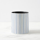 pastel lichtblauwe strepen stijl mok (Midden)