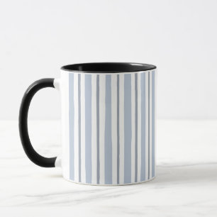 pastel lichtblauwe strepen stijl mok