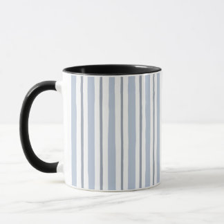 pastel lichtblauwe strepen stijl mok