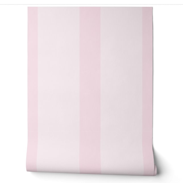 Pastel lichte roze tinten in strepen behang (Afrollen)