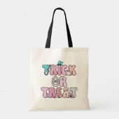 Pastel lichte versierde Trick or treat Tote Bag (Achterkant)